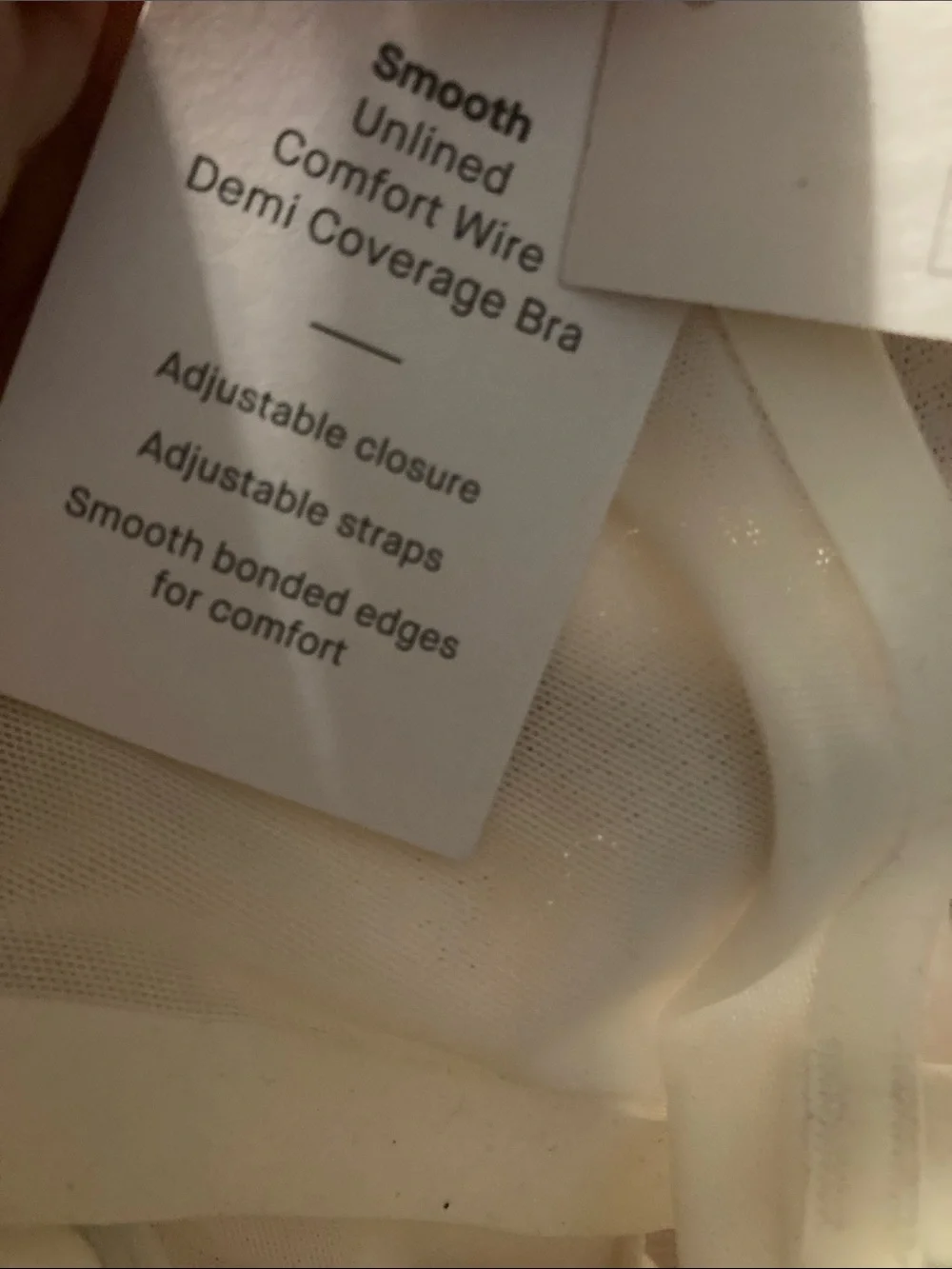 Sheer Underwire Bra in Light Cream - Women Intimates 36DDD NWT